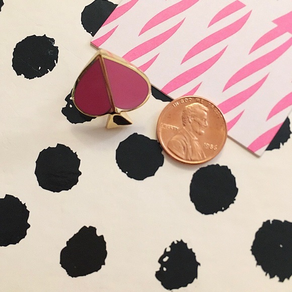 Kate Spade Pink & Gold Spade Pin - Picture 4 of 7